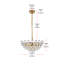 Luminaire suspendu bol unique à 5 lumières avec accents de cristal Abel-2097298356-2097298379