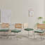 Chairs - Scandinavian Velvet Dining Chair - Rattan Back Chair - Metal Legs-301496115-301496128