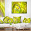 Abstrait jaune fractal - coussin imprimé abstrait