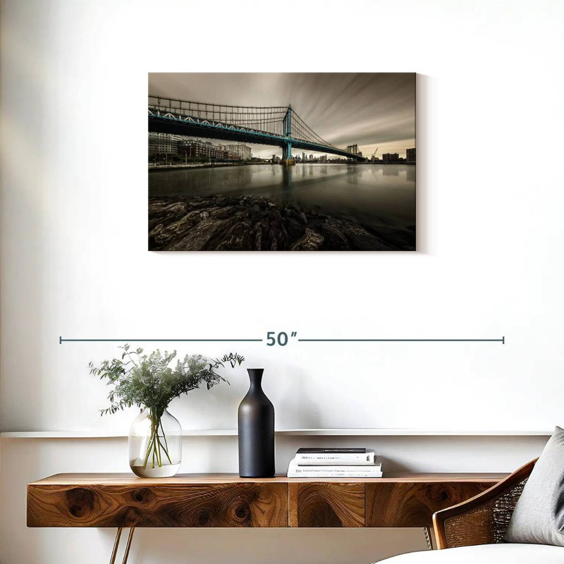 Lilie Manhattan Bridge NY, H 20 po x l 30 po