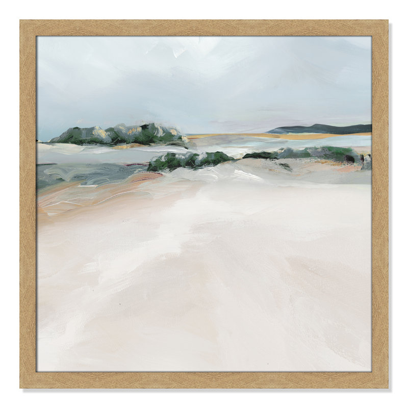 Sentier chatoyant - Peinture sur papier encadrée, H 28,5 po x l 28,5 po x P 1,12 po, Encadré naturel