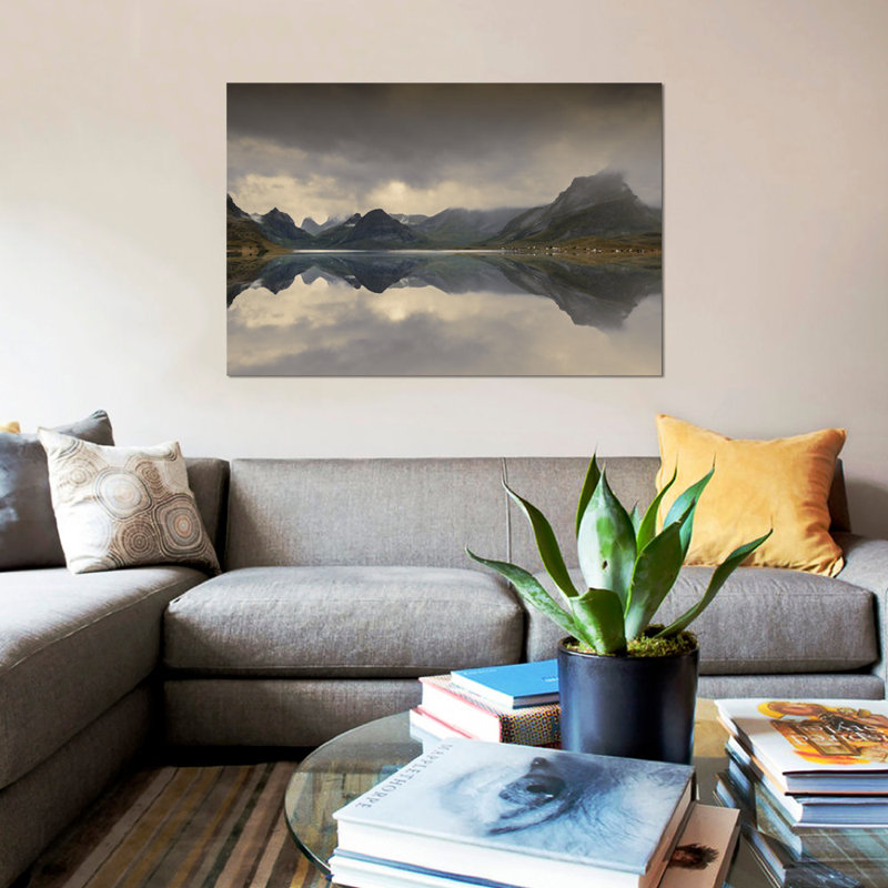 " Mirrored Beauty " by Andreas Stridsberg, 18" H x 26" W x 1.5" D, Black Framed Canvas