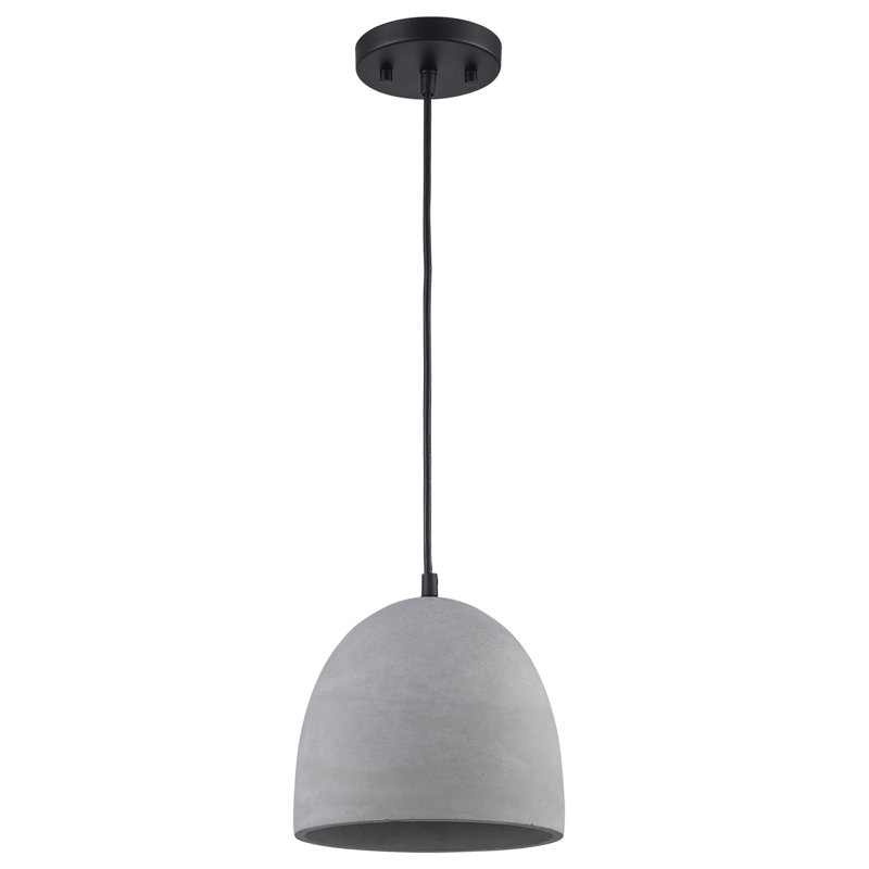 Beyla 1 - Light Concrete Dome Pendant