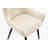 Dining Chairs Set of 2, Off White Faux Leather Dining Room Chair, Metal Kitchen Chairs with Gold Mesh Texture and Black Sanded Legs, Flat Back Upholstered Chair (Off White, Set of 2)-1405357625-1405357607
