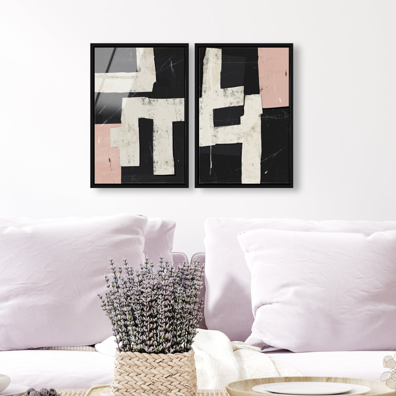 Placed together set High-Gloss Frameless Acrylic Glass Wall Art Abstract Print by Oliver Gal, Ready to Hang, 10 x 15