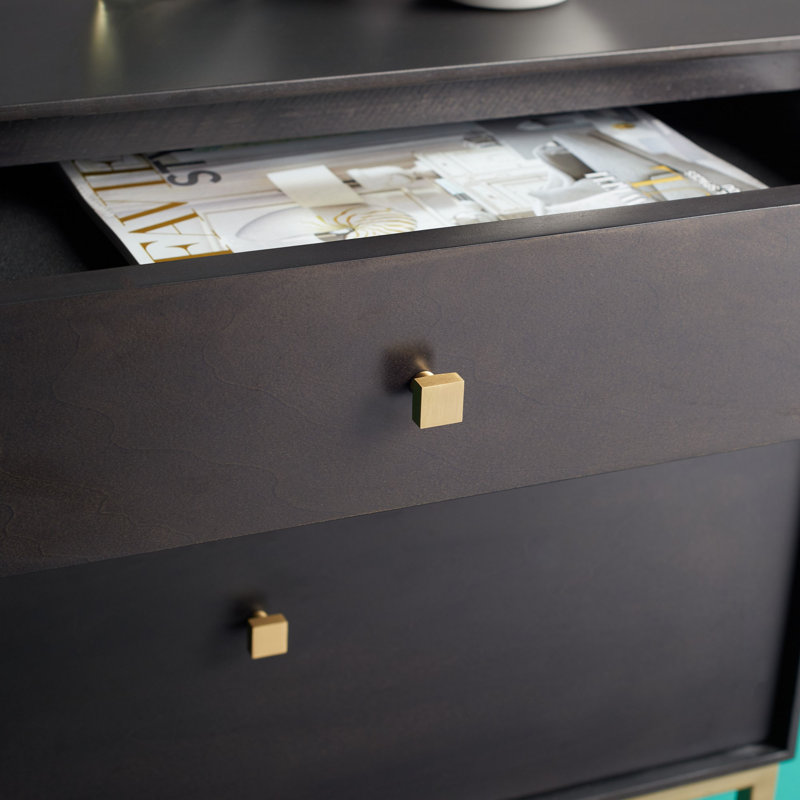 Monadnoc 24.2'' W Nightstand, Gold/Black