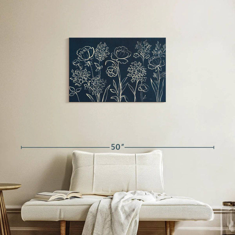 Harnek An Indigo Floral I, H 20 po x l 30 po