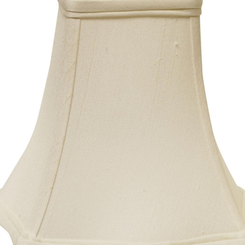 White Monay Shantung Silk Square Lamp Shade