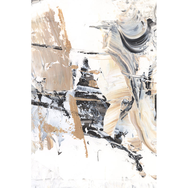 Ruckus III by Ethan Harper - Painting, 46 cm H x 30 cm W, Black Floater Framed