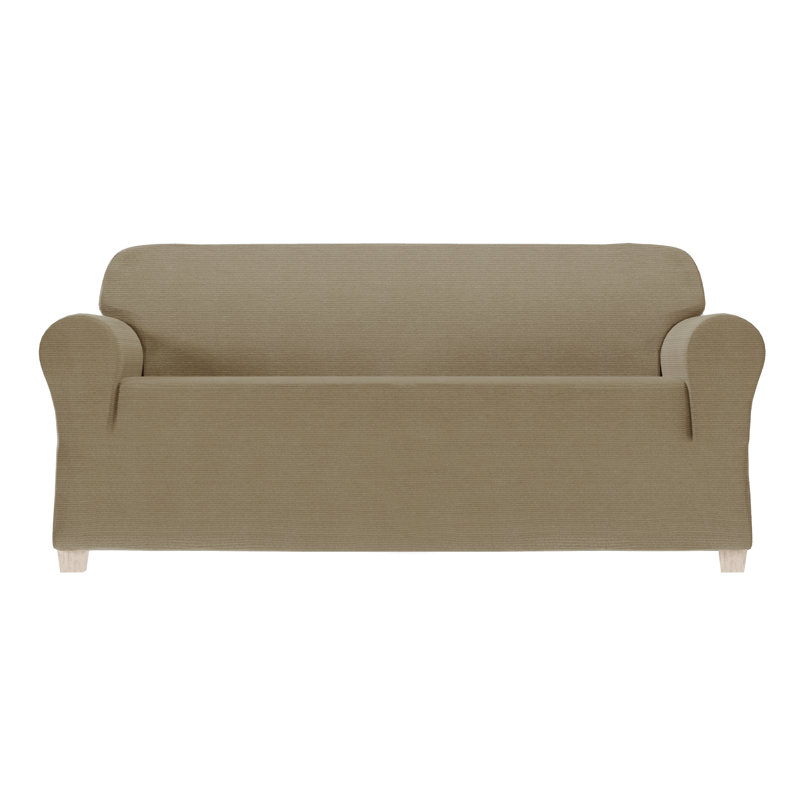 Canapé en chenille extensible, H 34 po x l 96 po x P 38 po, Champignon