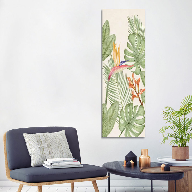 «Tropic Panel II», reproduction d'art sur toile encadrée, 36" H x 12" W, Toile tendue, Does Not Apply