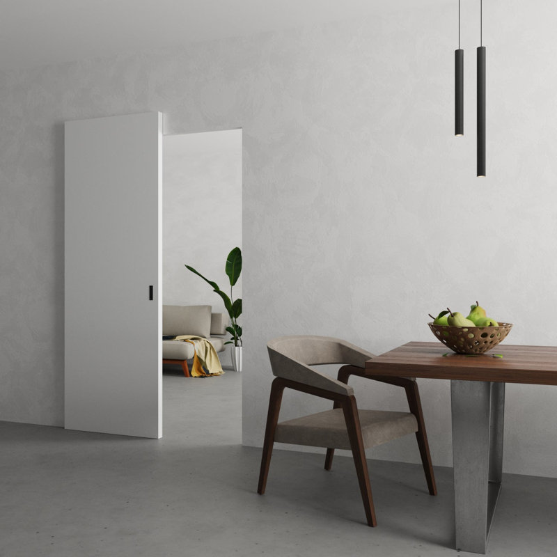 Grange cachée | Planum 0010 soie | Portes robustes avec finition | Ensemble coulissant Magic, 18 po x 84 po