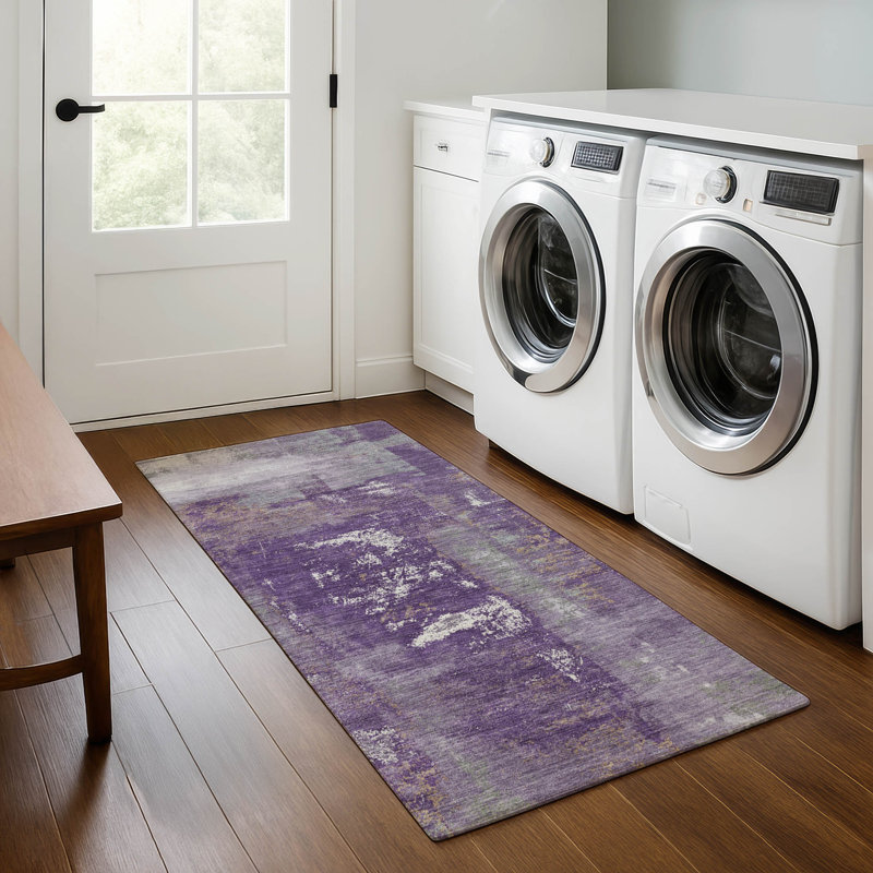 Premium Machine Washable Pirtle AMF1984 Abstract Rug, Runner 2'3" x 7'6"