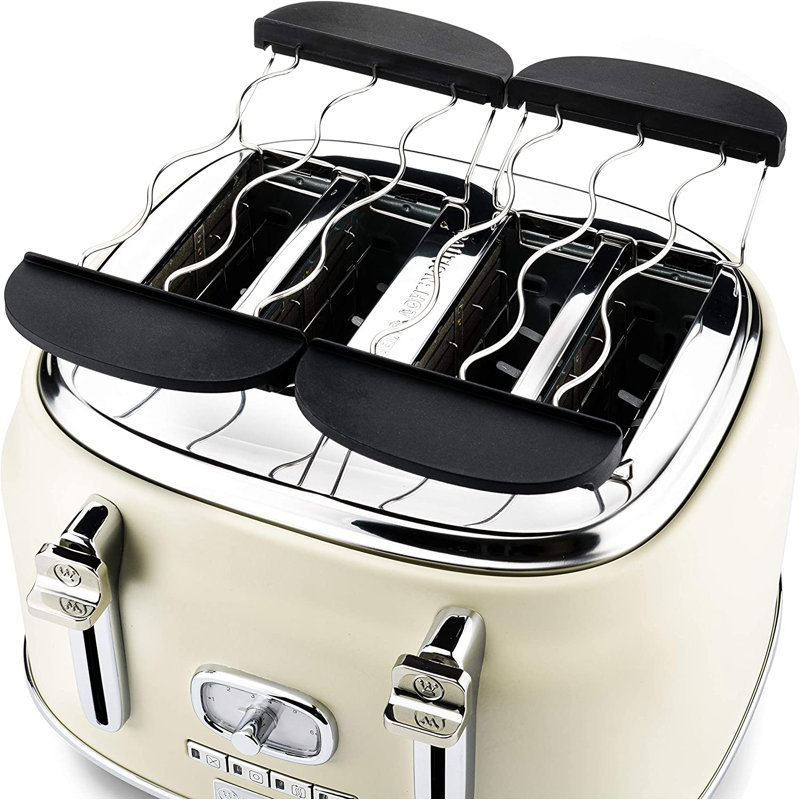 Retro 4 Slice Toaster, White