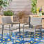 Chaise de patio grise - avec assise en filet confortable et chaise de salle à manger élégante