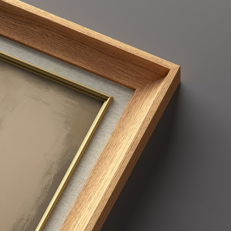 «Neutral Abstract Marks Subtle Composition», ensemble de 2 reproductions d'art mural encadrées de qualité supérieure sur papier 26 po x 36 po