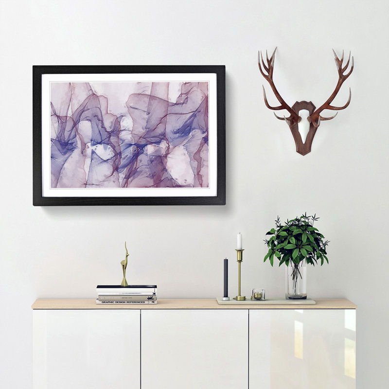 Gentle Movement in Abstract - Framed Print, 48cm H x 65cm W x 2cm D, Black Framed