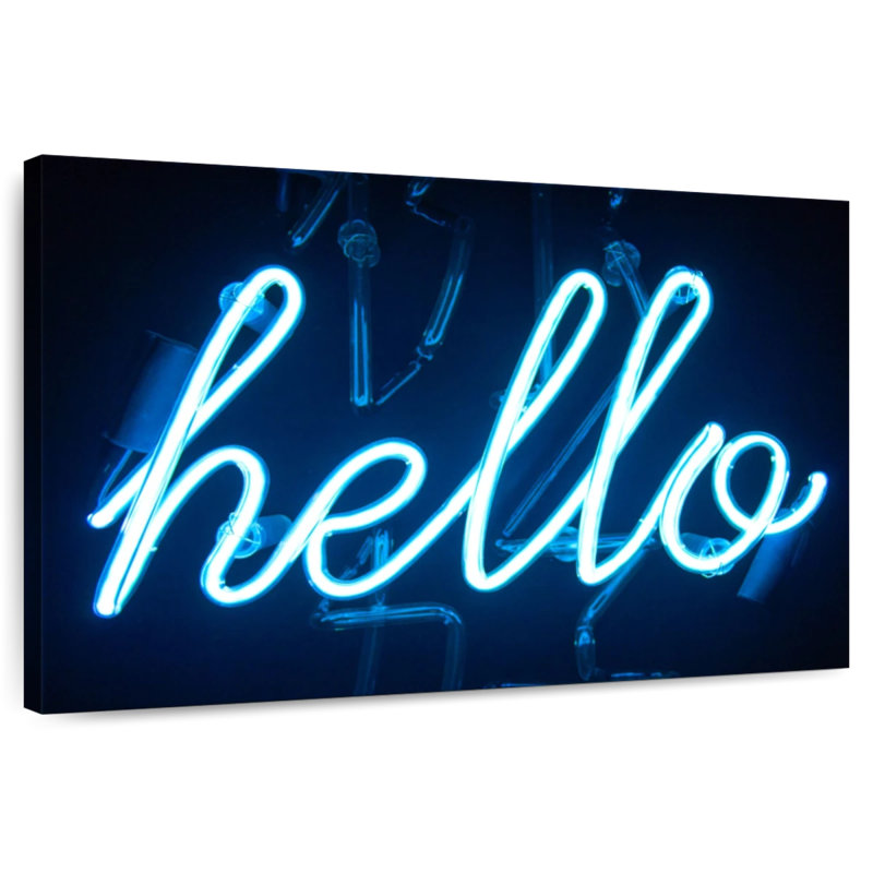 Tergel Hello Neon Sign, 8" H x 12" W