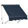 Polyester Cover Patio Window Awning, Manual Retractable Sunshade Canopy