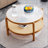 Modern Simple Circular Double-Layer Solid Wood Tea Table-1316773110