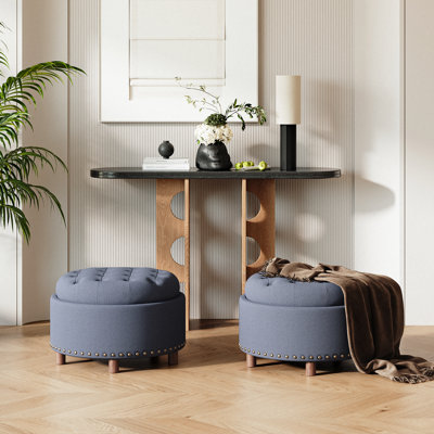 Repose-pieds 25 po avec rangement et coussin capitonné