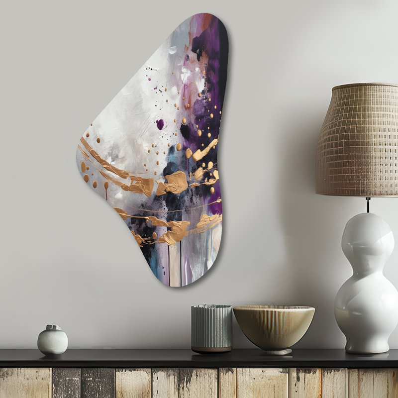 Art mural asymétrique en métal Maidstone, H 31 po x l 17 po x P 1 po