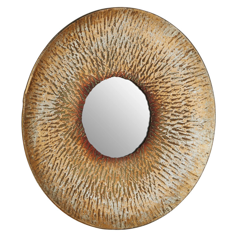 Mya Metal Flat Wall Mirror, 40cm H x 40cm W