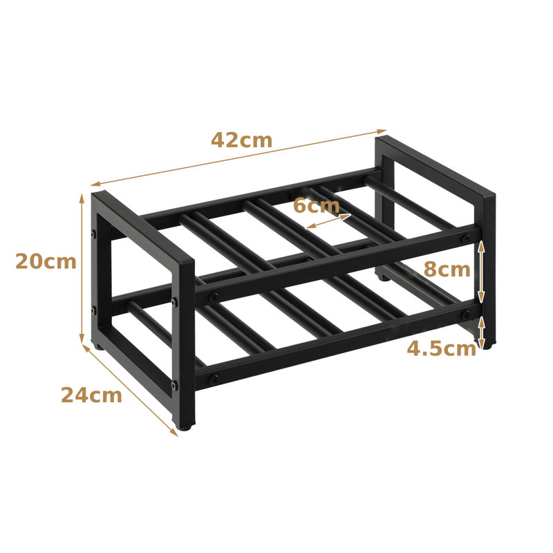 Traore Tabletop Wine Bottle Rack in Black
