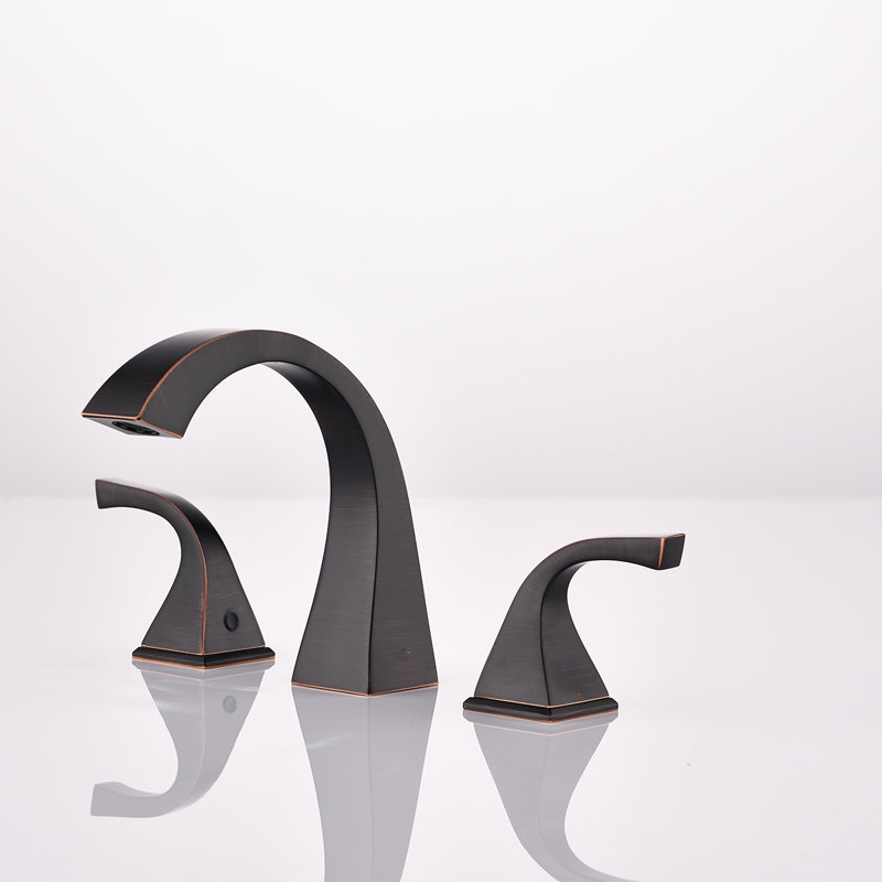 2-handle Bathroom Faucet with Drain Assembly, Rubbed Bronze, With Drain Assembly