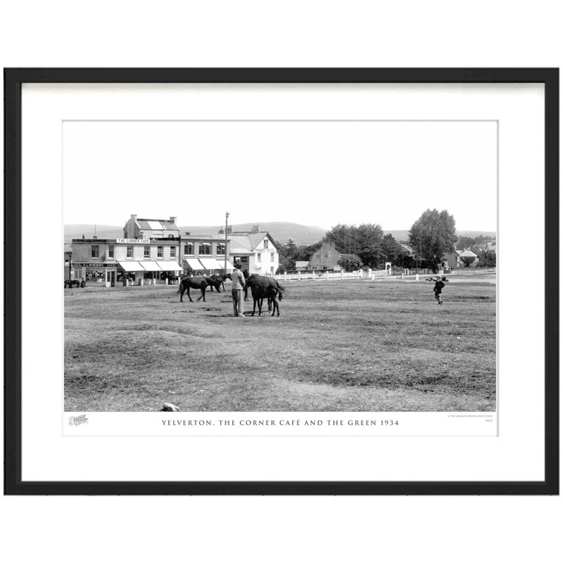 Yelverton, The Corner CafÃ© And The Green 1934 by Francis Frith - Single Picture Frame Print, 45cm H x 60cm W x 2.3cm D