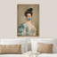 "Alteré classique Portraits", femme élégante avec impression éclectique bleue-98579449-98579446