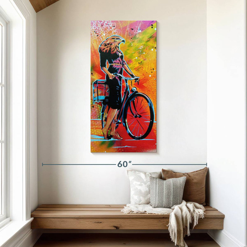 Cycle Roaring, 48" H x 24" W