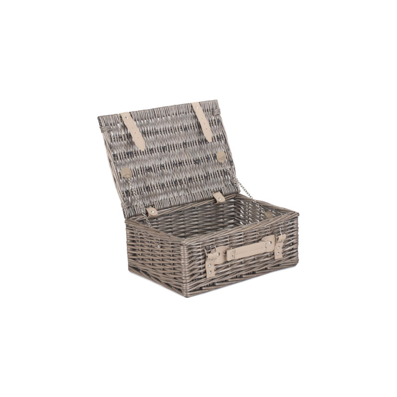 Wicker Hamper Basket, 15cm H x 36cm W x 26cm D