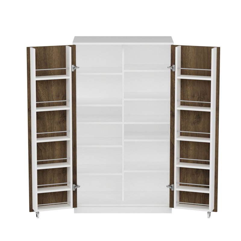 Armoire polyvalente, Brun / Blanc