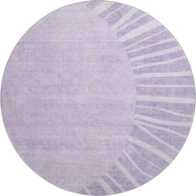 Premium Machine Washable Prisco Lavender Rug
