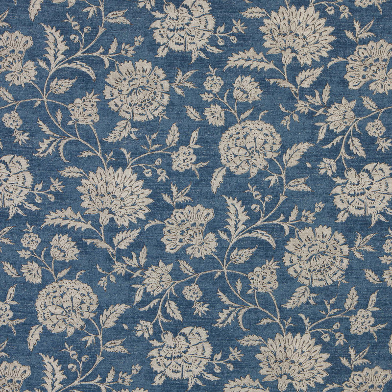 Tissu indigo rétro - imprimé principal