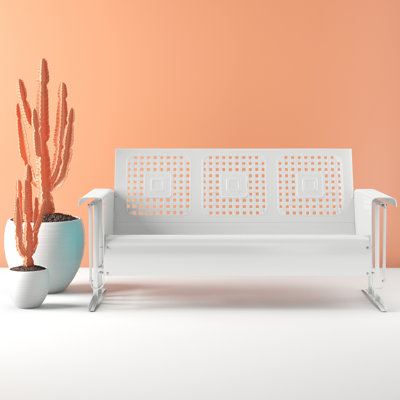 Gaume Gliding Metal Bench by Lark Manor