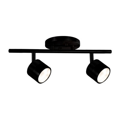 Lyra 15'' 2 -Light Fixed Track Track Kit with Dimmable and Adjustable Head