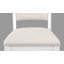 Ensemble de salle à manger 6 pièces à hauteur de comptoir Table rectangulaire blanche Bouteille de vin Chaises de rangement Tablette ouverte Meuble en bois massif