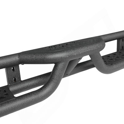 Coated Black Carbon 6-Inch 2-Stairs Side Step Rails Step Bars Steel Nerf Bars Running Boards Compatible With Jeep Wrangler JL 4 Doors 2018-2025 For  Off-Road Protection Direct Bolt-On Installation