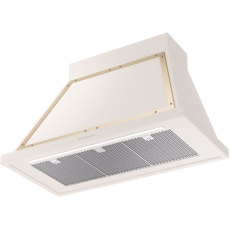 Hotte murale 40 pouces avec 600 PCM ILLES Nostalgie II Series Noblesse, Blanc antique / laiton