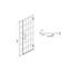 Porte de douche l 34 po x H 72 po Porte de douche pivotante sans cadre avec motif en verre, entrée ouverte, noir mat