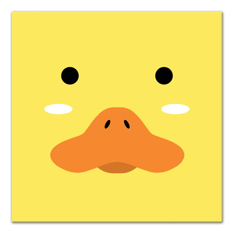 Art pour amis canard Marko, Toile tendue, H 12 po x l 12 po x P 1,25 po
