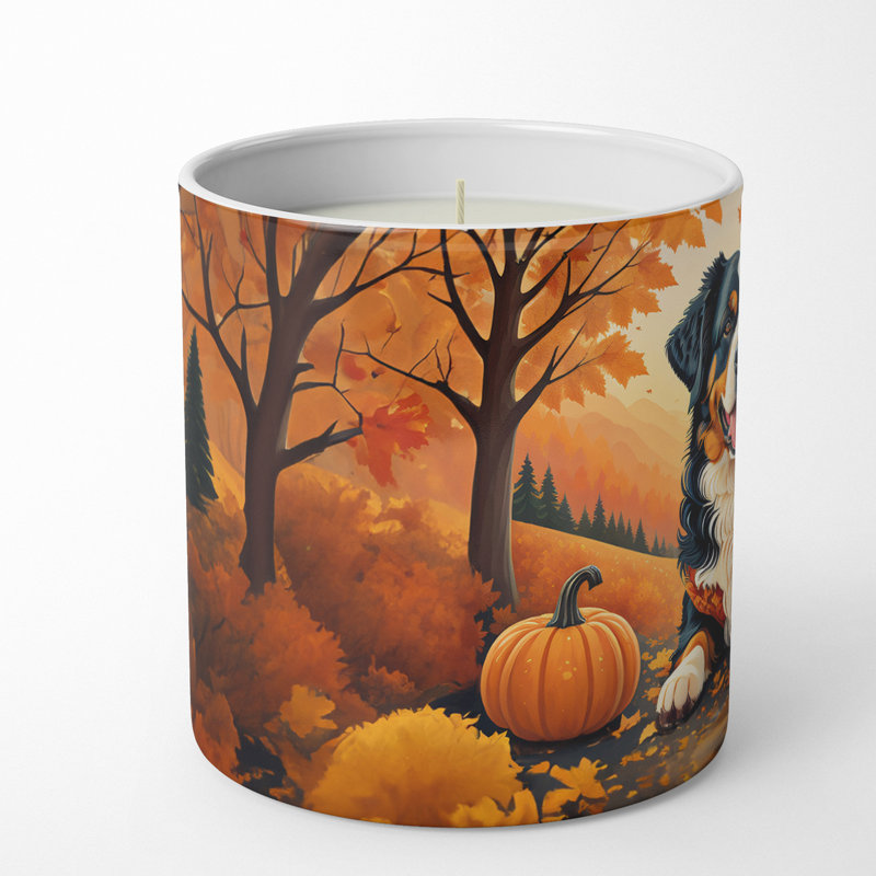 Bougie parfumée Pumpkin Spice avec support en céramique