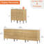 Ensemble de chambre à coucher 5 pièces, 3 commodes à trois tiroirs et 2 tables de chevet avec stations de recharge, ensemble de rangement en bois cannelé avec pieds en métal, suite de chambre moderne pour chambre à coucher-118099890