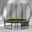Trampoline 10 pi Springfree No Gap avec cordes élastiques, filet de sécurité et stabilité accrue pour un plaisir familial en toute sécurité