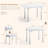 Foldable 5-Piece Dining Table Set Extendable Wood Top-918190848-933584958-933584952