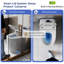 Combinaison de bidet de toilette intelligente avec couvercle / siège ouvert avec capteur de pied, buse autonettoyante, affichage à DEL, siège / flux d'air chauffant à trois niveaux, veilleuse, commande à bouton, fermeture en douceur, chasse automatiq