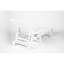 Chaise de patio blanche, résistante aux intempéries, avec 5 et roues surdimensionnées pour l'extérieur, porte-gobelet à 5 angles réglables