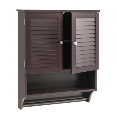 Olari 2-Doors Bathroom Wall-Mounted Medicine Cabinet With Towel Bar